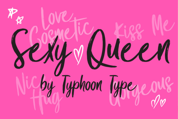 Sexy Queen Font Review: Texture for Beauty Branding