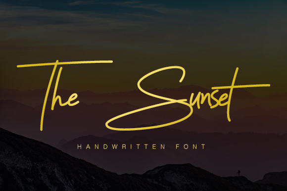 The Sunset Font: A Modern Handwritten Typeface for Makers